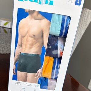 Papi Men’s 4-Pack Boxer Briefs - Dark Green, Light Blue, Navy & Orange